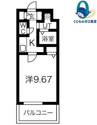 NONAMI RISE(1K/7階)の間取り写真