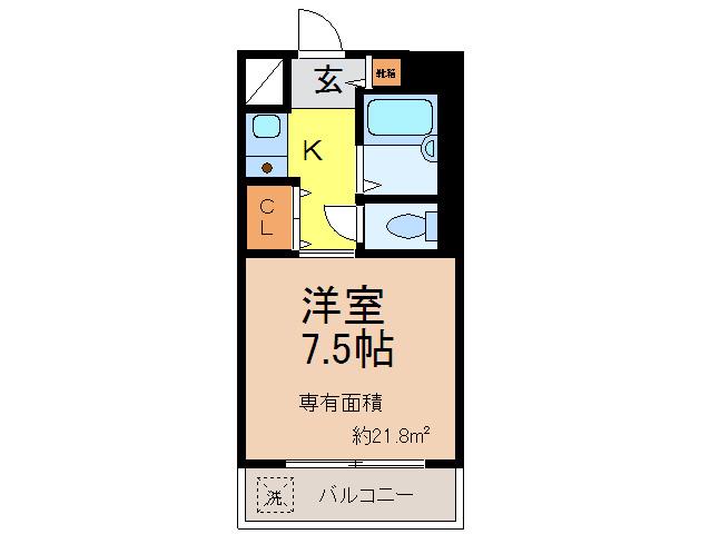サンイーストパレス(1K/3階)の間取り写真