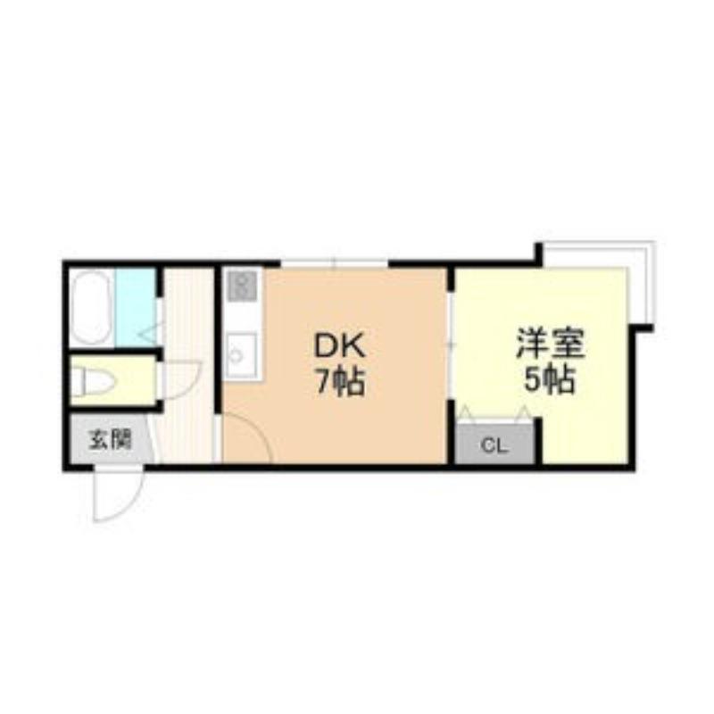 コンチェルト(1DK/3階)の間取り写真