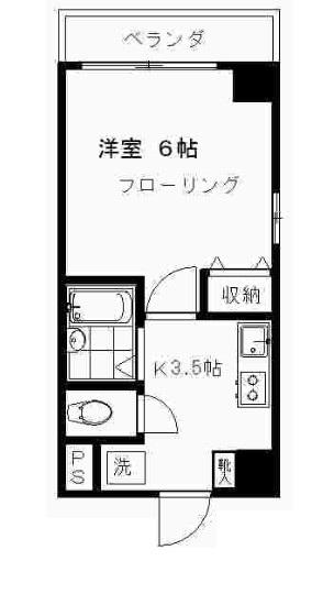 アネックス旗の台(1K/6階)の間取り写真