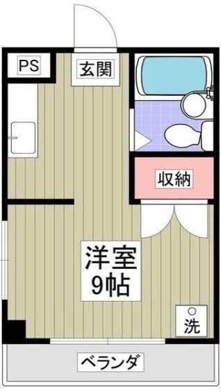 中葛西ロイヤルハイツIII(ワンルーム/2階)の間取り写真