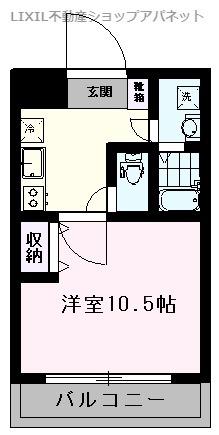 VALIS(1K/4階)の間取り写真