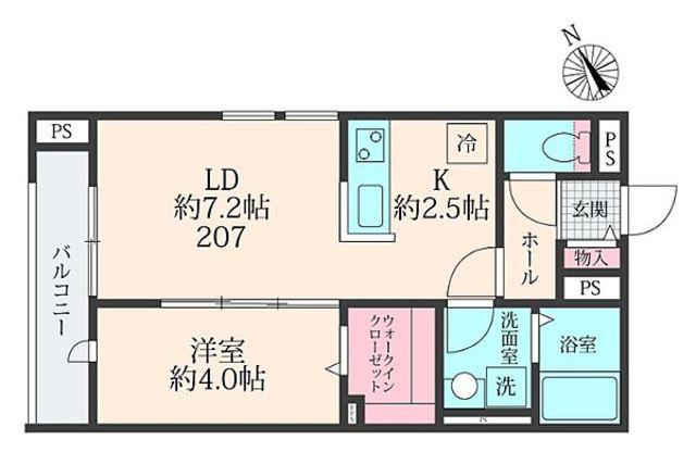 FORTIS(1LDK/2階)の間取り写真