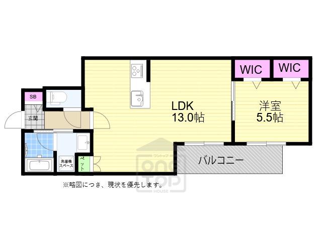 ザ・テラス吹田SW(1LDK/3階)の間取り写真