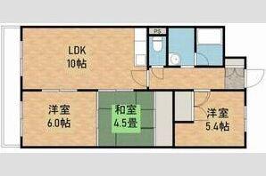 月寒パークハイツ(3LDK/5階)の間取り写真