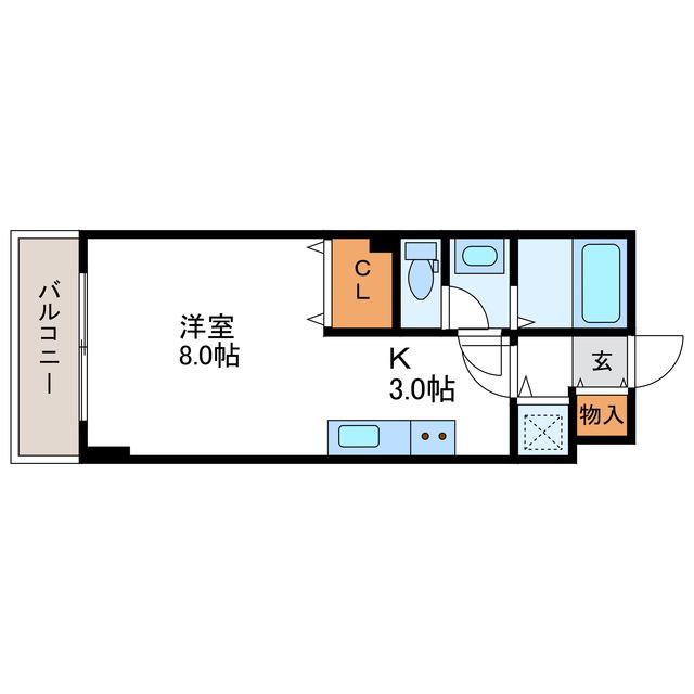 PRIME URBAN北14条 プライムアーバン北14条(1K/4階)の間取り写真