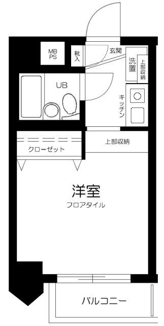 日神パレステージ御徒町(ワンルーム/7階)の間取り写真