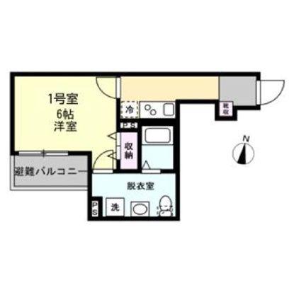 INEDIT(1K/3階)の間取り写真