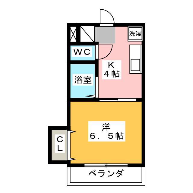 ア・ドリーム かしあげ(1K/3階)の間取り写真
