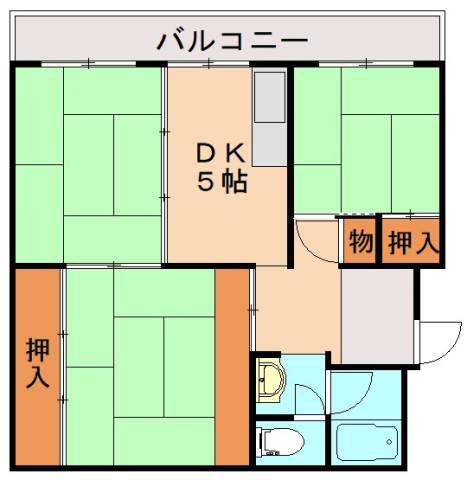 大内田ビルNO1(3DK/2階)の間取り写真