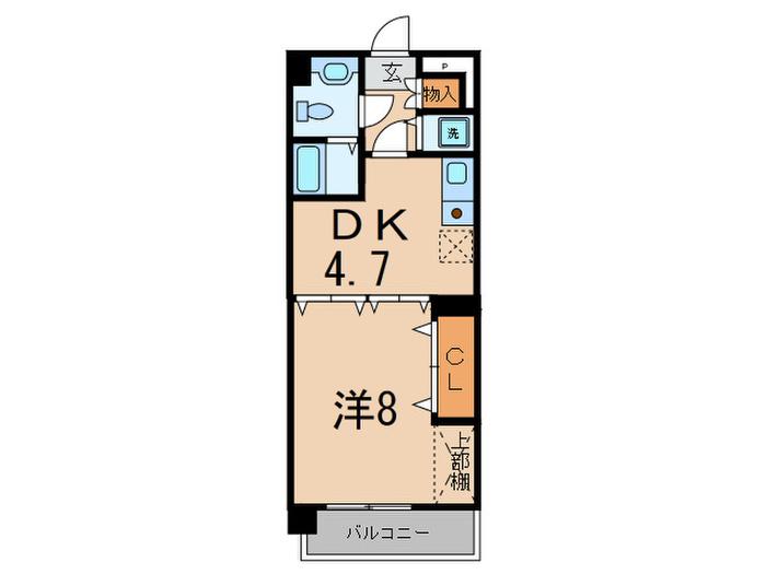 MICHAEL21(1DK/5階)の間取り写真