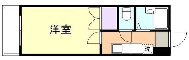 エトワール21船穂マンションB(1K/1階)の間取り写真