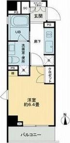 ベルファース奥沢(1K/2階)の間取り写真