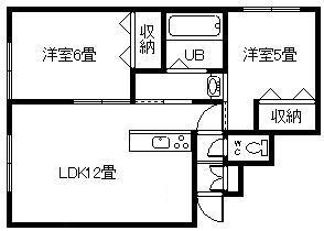 グランスイート310(2LDK/1階)の間取り写真