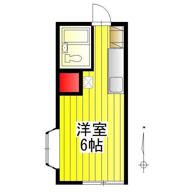 アーバンハイツ(ワンルーム/2階)の間取り写真
