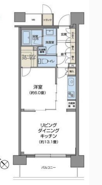 パークアクシス仙台(1LDK/7階)の間取り写真