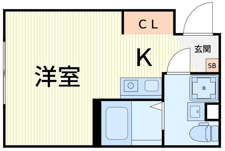 GOOD CRAFT KANAMACHI(ワンルーム/4階)の間取り写真