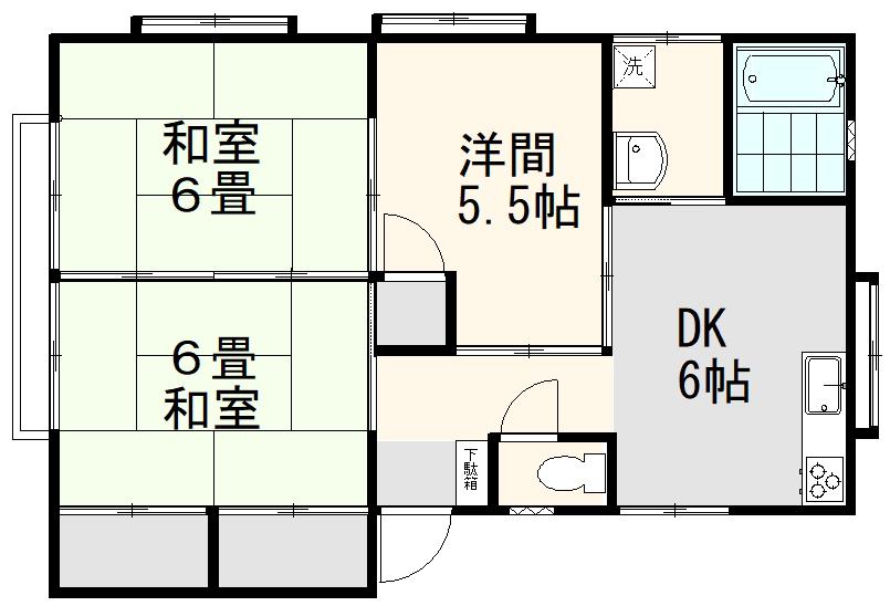 コーポ出水南A棟(3DK/2階)の間取り写真