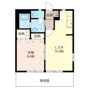 グリーンヒル旭I(1LDK/1階)の間取り写真