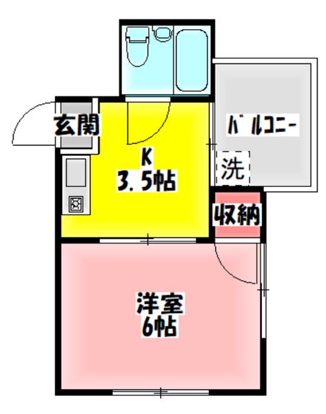 クレールOTY(1K/3階)の間取り写真