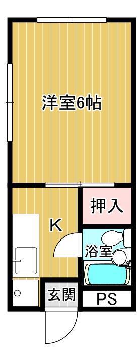 グレイハイツ(1K/2階)の間取り写真