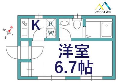 アリベラール(1K/1階)の間取り写真