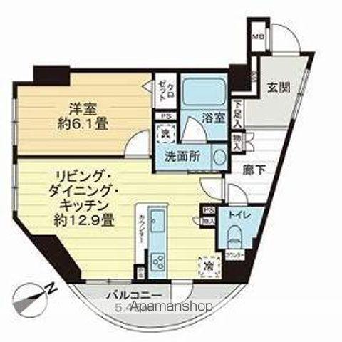 ルピナス用賀(1LDK/4階)の間取り写真
