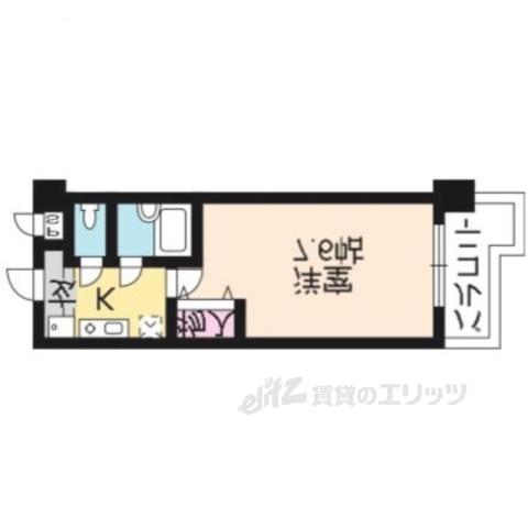 グレースヒル大枝(1K/1階)の間取り写真