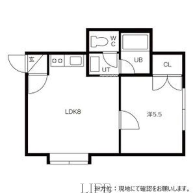 カナルコートI(1LDK/2階)の間取り写真