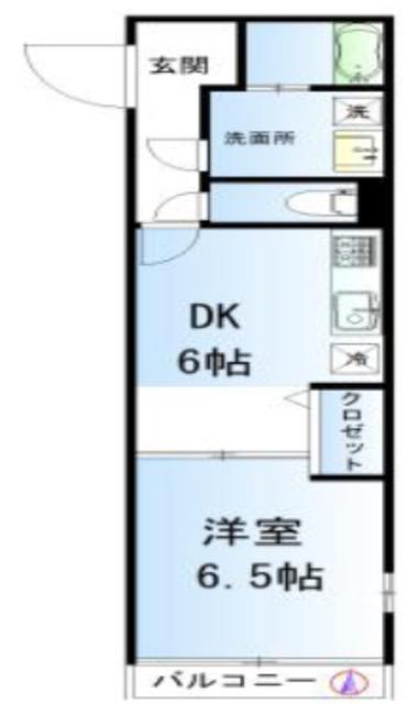 スカイメゾン押上(1DK/4階)の間取り写真