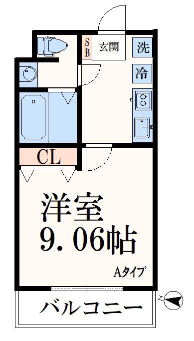 CS37 KOYATA(1K/2階)の間取り写真