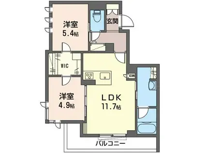 積水ハウスシャーメゾン CASA ALFLAT(2LDK/3階)の間取り写真