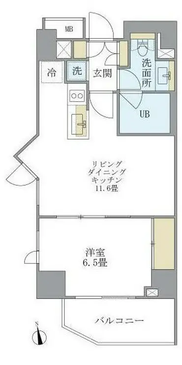 アパートメンツタワー六本木 5階階 間取り