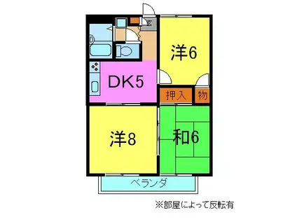 サンワード別府(3DK/2階)の間取り写真