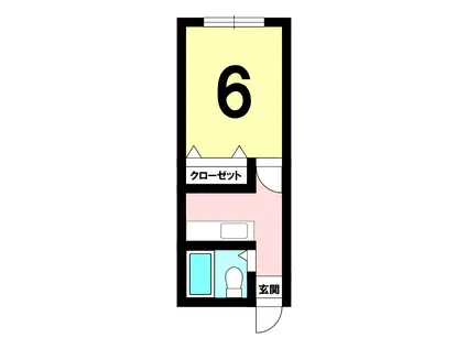レジデンス東京(1K/3階)の間取り写真