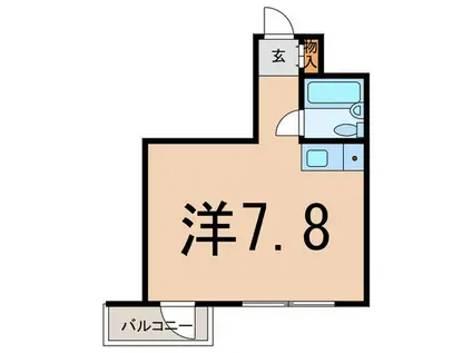 目黒ドーム(ワンルーム/2階)の間取り写真