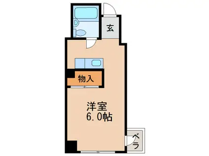 グリーンハイツ錦(ワンルーム/4階)の間取り写真
