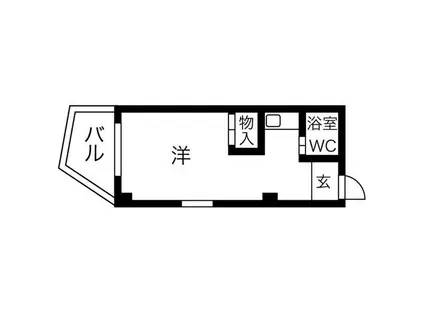 シャトー第9神戸(ワンルーム/3階)の間取り写真