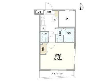 ピアコートTM桜台弐番館(1K/2階)の間取り写真