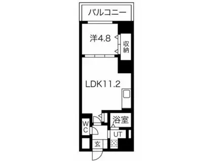 MISTRAL姫路駅前III(1LDK/9階)の間取り写真