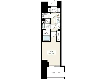 デュフレ南千住(1K/13階)の間取り写真