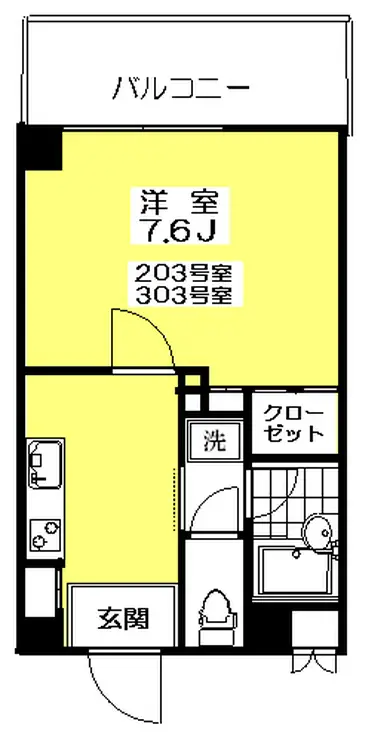 R・ベル玉堤 3階階 間取り