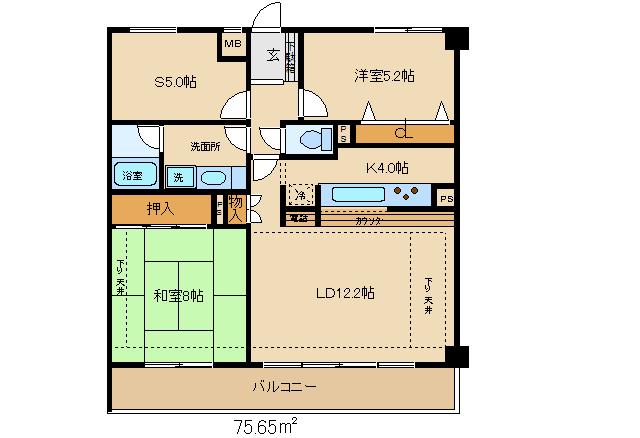 エクレール高崎(2SLDK/9階)の間取り写真