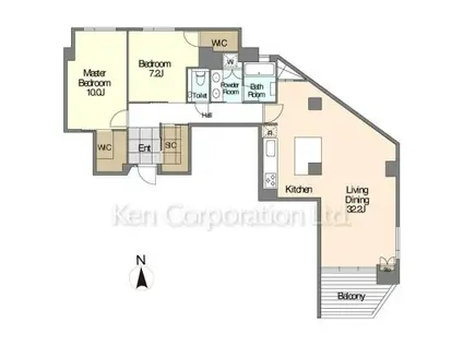 JOYLUXE THE RESIDENCE AKIYA(2LDK/2階)の間取り写真