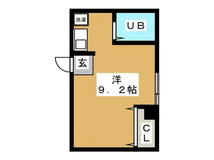 ミヤジハイツ(ワンルーム/2階)の間取り写真