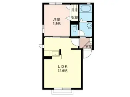 サンクレイドルARAMAKI I(1LDK/1階)の間取り写真