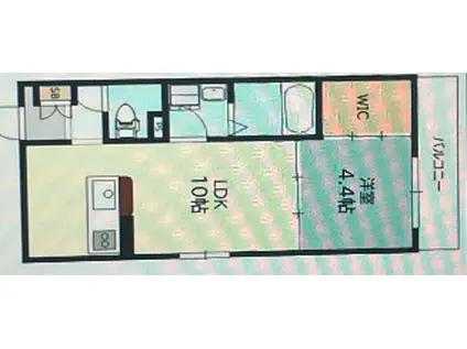 ARCA弥刀駅前(1LDK/1階)の間取り写真