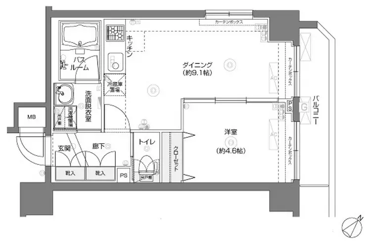 フェニックス横濱関内BAY MARKS 10階階 間取り