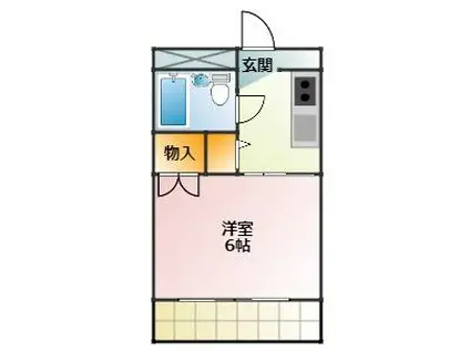 サンライフ堂坂B(1K/3階)の間取り写真