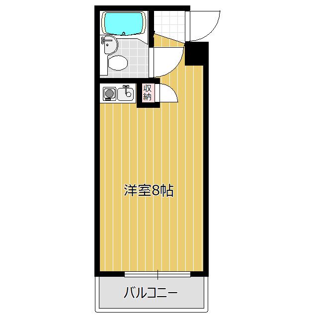 タイヨウハイム(ワンルーム/5階)の間取り写真